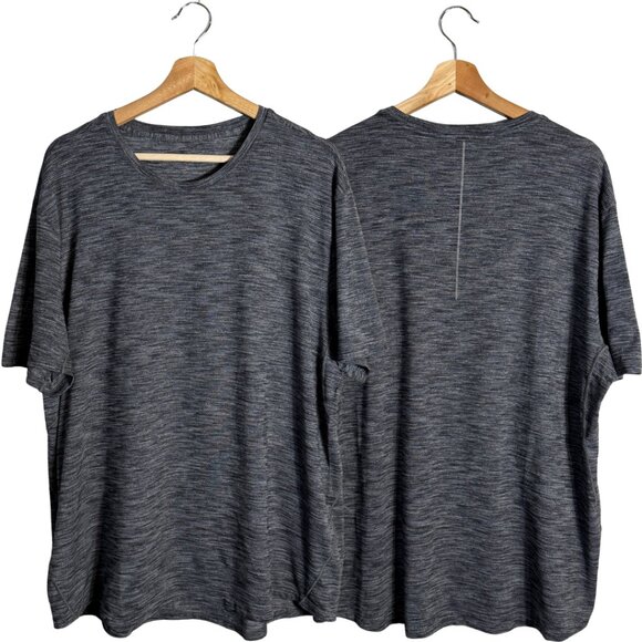 Lululemon Fresh Move Short Sleeve Tee T-Shirt Men's XXL* Gray Active Workout Gym - Picture 2 of 11